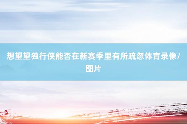想望望独行侠能否在新赛季里有所疏忽体育录像/图片