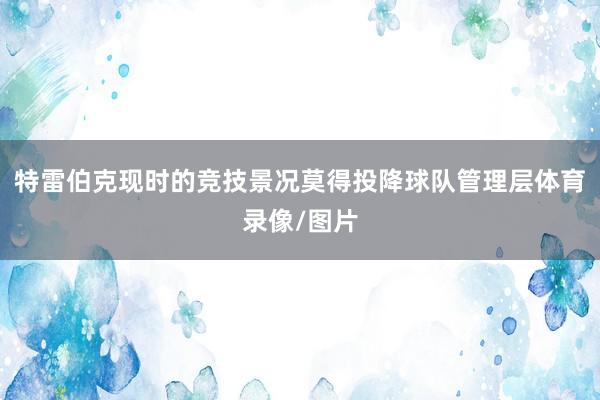 特雷伯克现时的竞技景况莫得投降球队管理层体育录像/图片