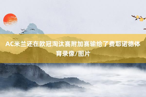 AC米兰还在欧冠淘汰赛附加赛输给了费耶诺德体育录像/图片